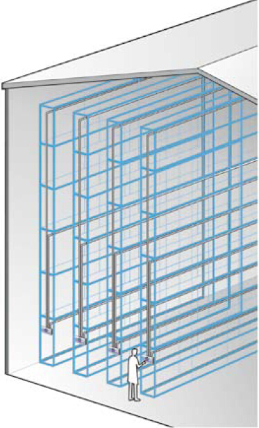 將采樣管安裝在貨架中間可以確保此處發(fā)生的火災(zāi)能夠得到極早期的探測(cè)和報(bào)警